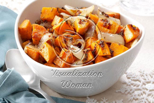 Roasted Sweet Potato and Onion Salad