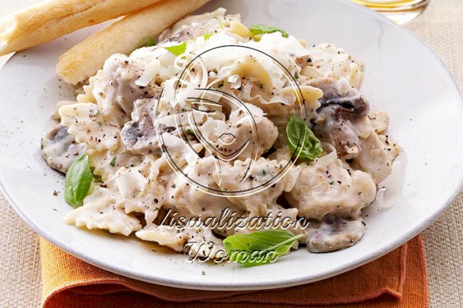 Chicken Bow Tie Alfredo