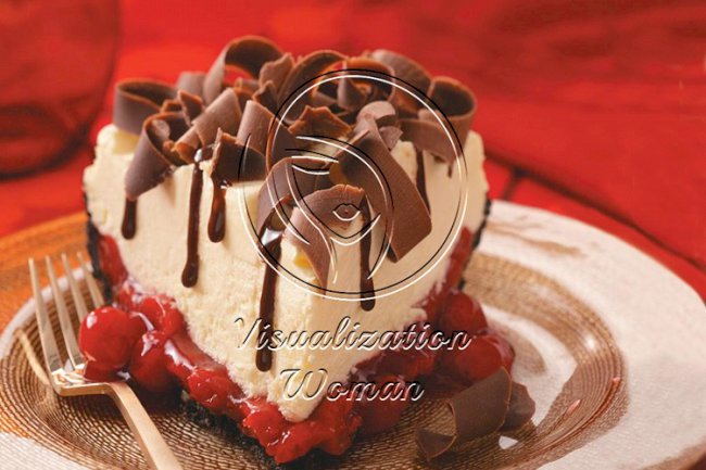 White Chocolate Mousse Cherry Pie