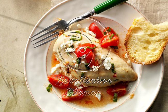 Stuffed Chicken with Marinated Tomatoes
