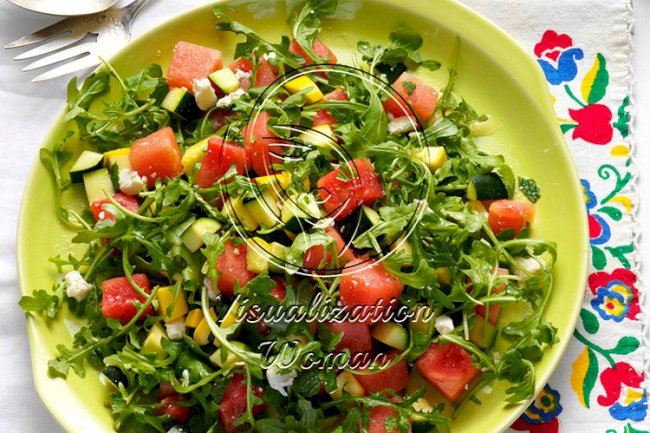 Yellow Squash & Watermelon Salad