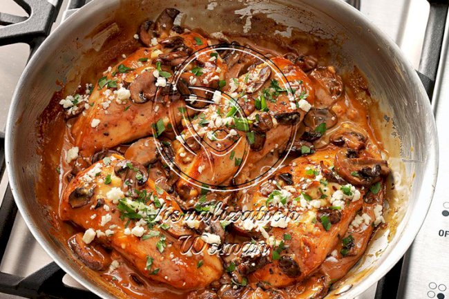 Chicken Marsala with Gorgonzola