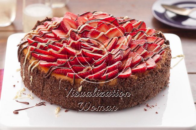 Strawberries and Champagne Cheesecake