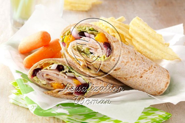 Fruited Turkey Wraps