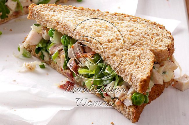 Turkey Salad on Wheat Bread
