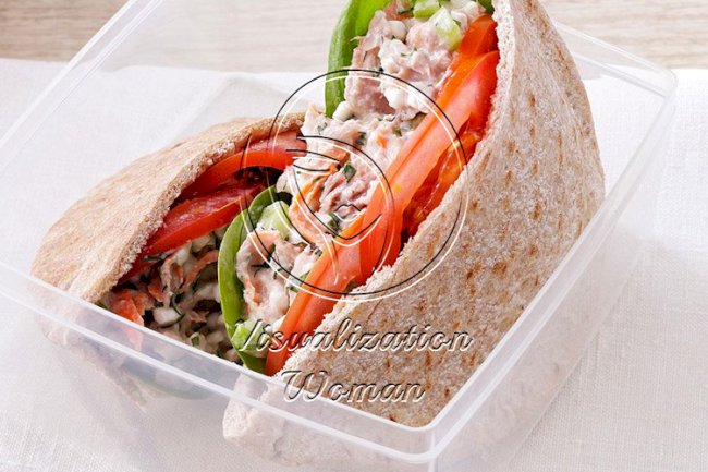 Garden Tuna Pita Sandwiches