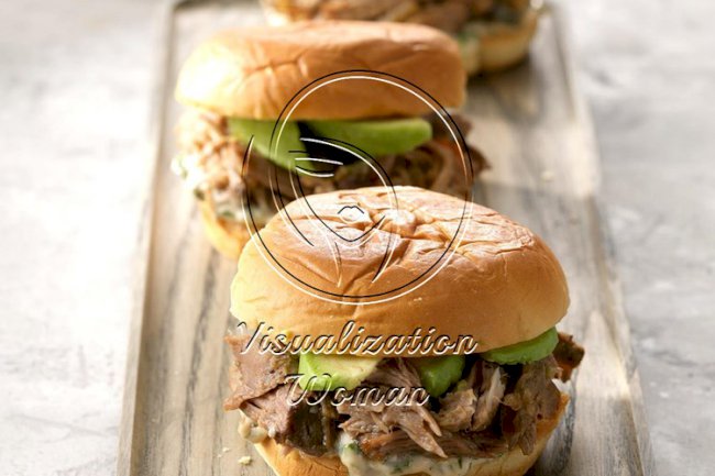 Midnight Caribbean Pork Sandwiches
