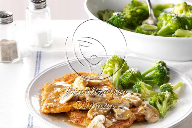 Garlic-Mushroom Turkey Slices