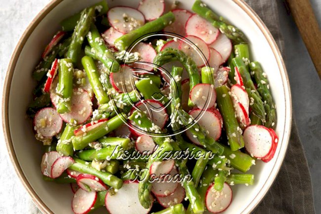 Radish Asparagus Salad