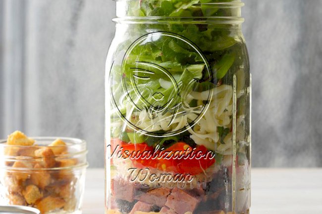 Reuben Salad in a Jar