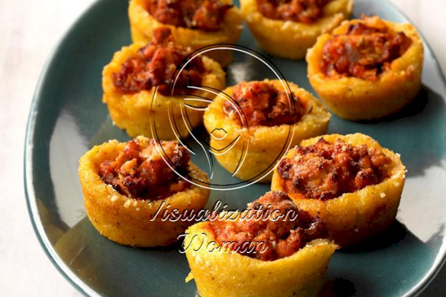 Turkey Bolognese Polenta Nests