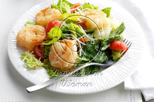 Air-Fryer Shrimp Caesar Salad
