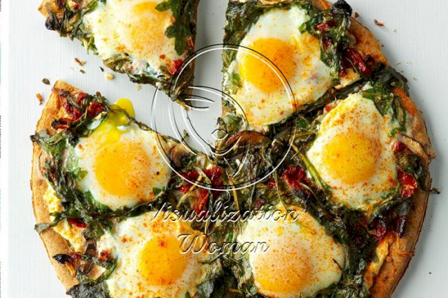 Arugula & Mushroom Breakfast Pizza