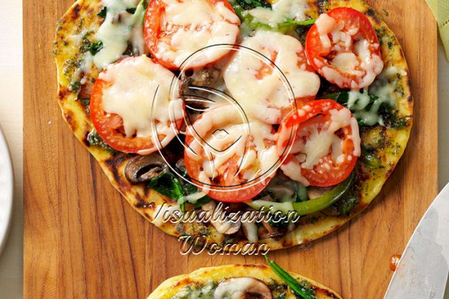 Grilled Flatbread Veggie Pizza