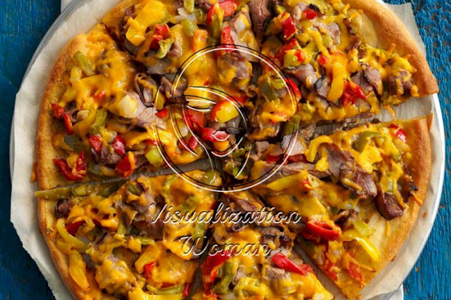 Fast Philly Cheesesteak Pizza