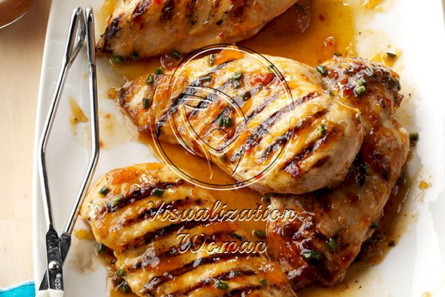Spicy Peach-Glazed Grilled Chicken