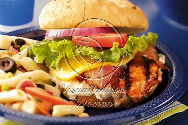 Buffalo Chicken Sandwiches with Bacon