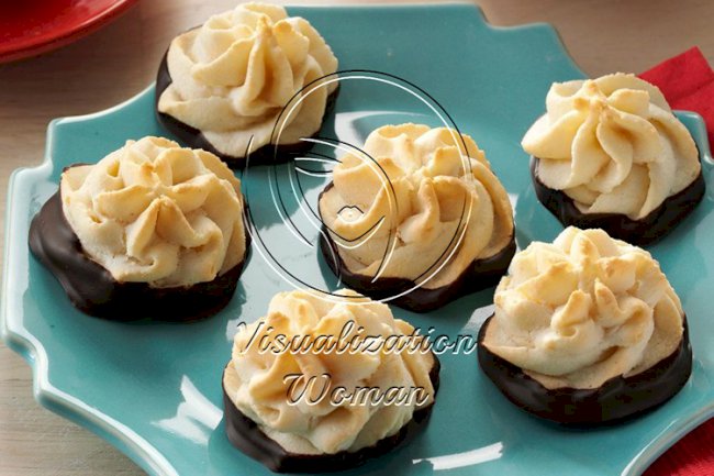 Chocolate-Dipped Hazelnut Macaroons