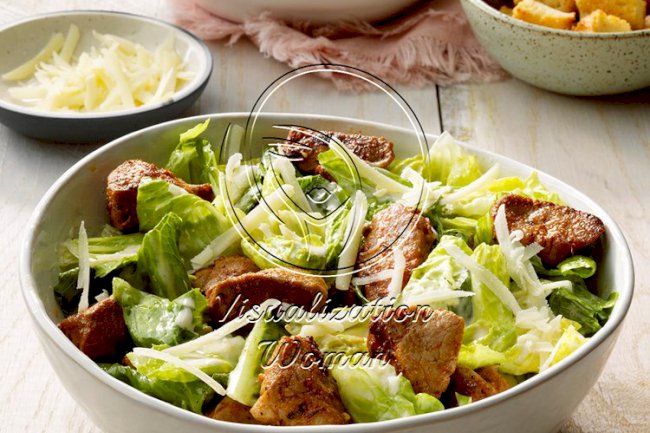 Blackened Pork Caesar Salad