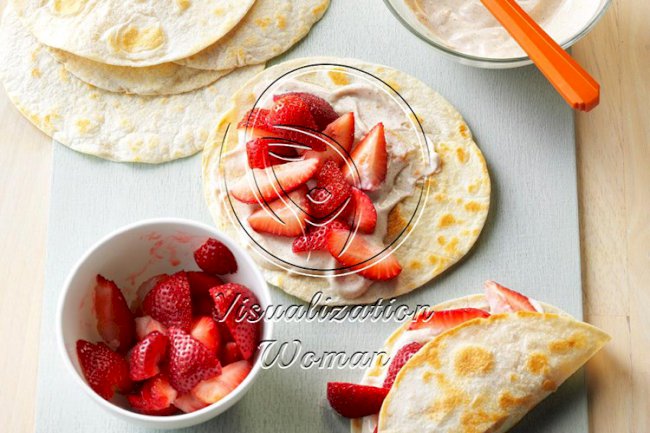 Fresh Strawberry Breakfast Tacos