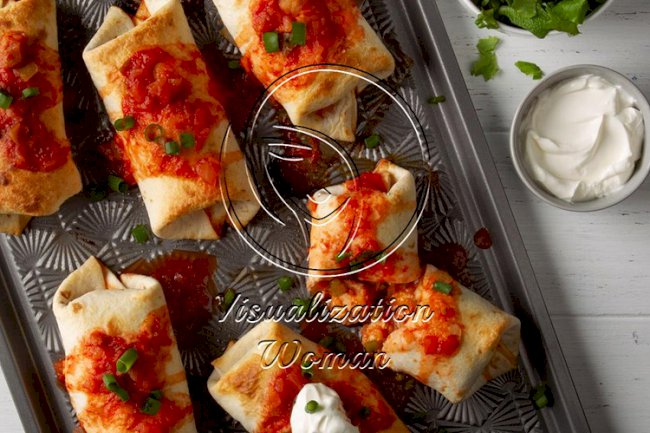 Baked Chicken Chimichangas