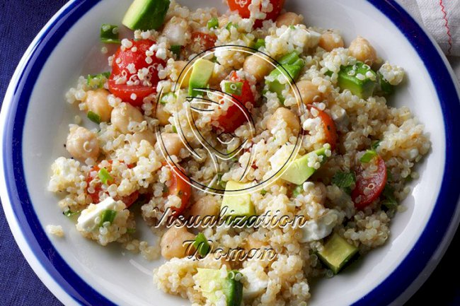 Avocado & Garbanzo Bean Quinoa Salad