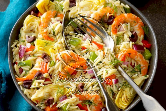 Mediterranean Shrimp Orzo Salad