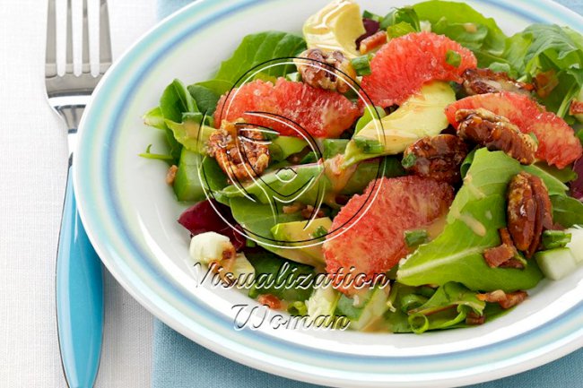 Caramelized Grapefruit Salad