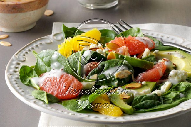 Citrus Avocado Spinach Salad
