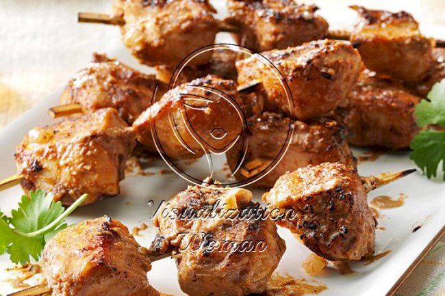 Spicy Peanut Chicken Kabobs