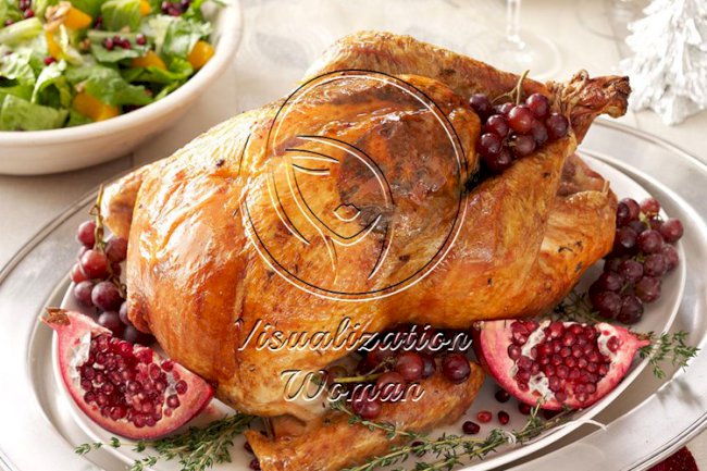 Roast Turkey with Sausage-Cabbage Stuffing