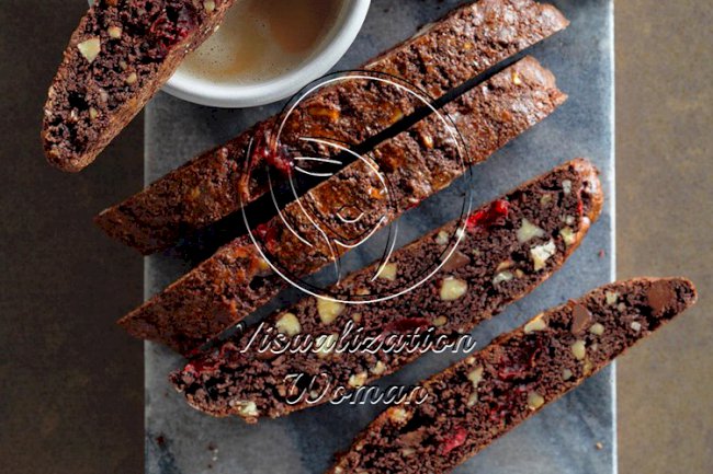 Mexican Chocolate Walnut-Cherry Biscotti