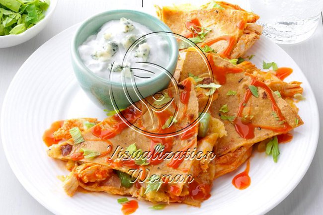 Buffalo Chicken Quesadillas