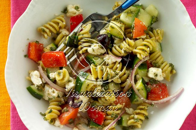 Spring Greek Pasta Salad