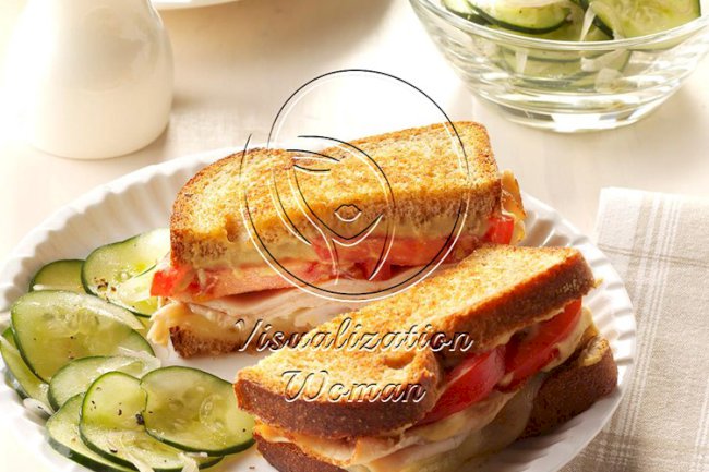 Grilled Hummus Turkey Sandwich