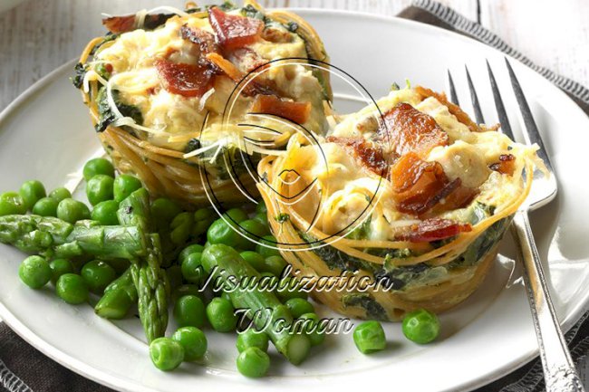 Loaded Chicken Carbonara Cups