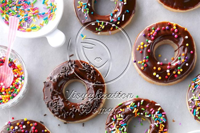 Chocolate-Glazed Doughnut Cookies