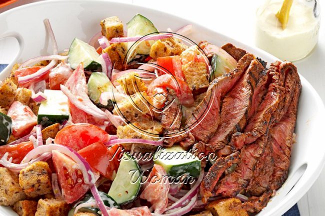 Chili-Rubbed Steak & Bread Salad