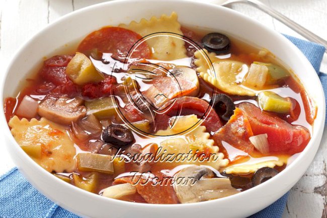 Pepperoni Pizza Soup