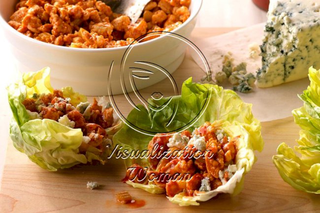 Easy Buffalo Chicken Lettuce Wraps