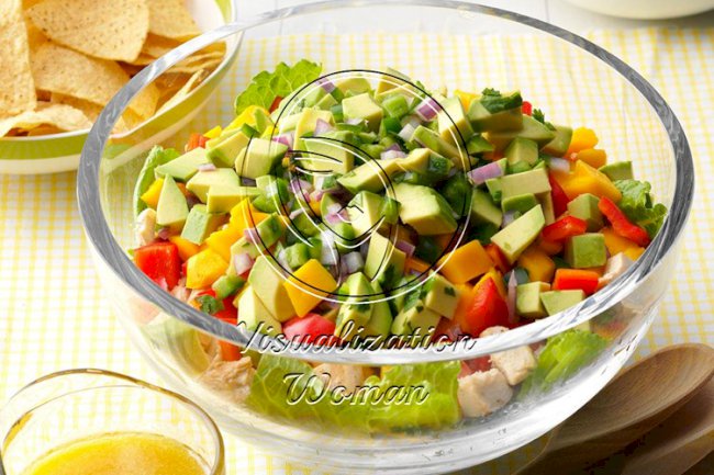 Tropical Layered Chicken Salad