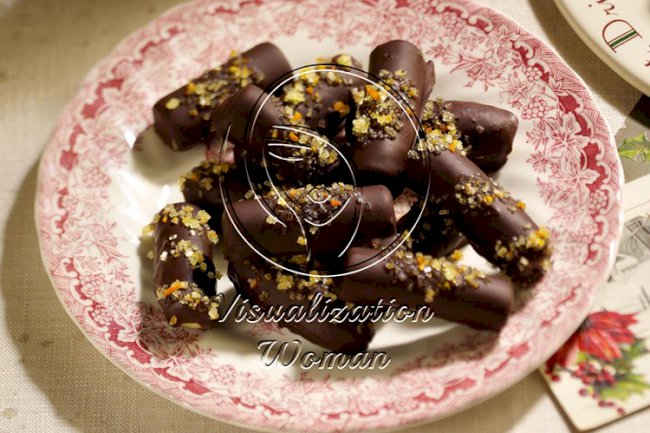 Orange-Almond Chocolate Logs