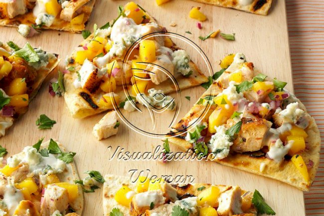 Grilled Chicken, Mango & Blue Cheese Tortillas