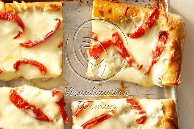 White Pizza with Roasted Tomatoes