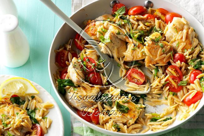 Lemon Chicken with Orzo