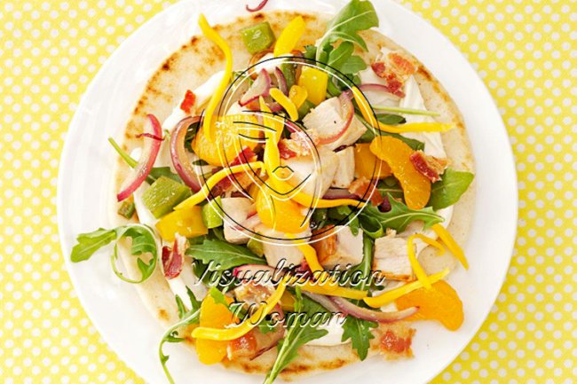 Chicken Salad Pizzas