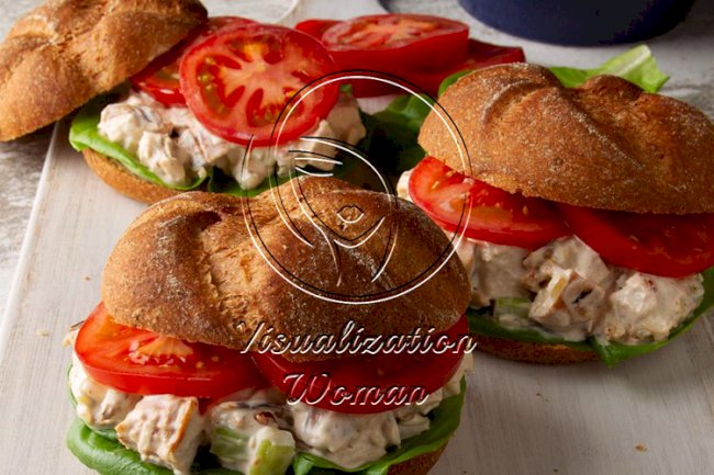 Barbecued Chicken Salad Sandwiches