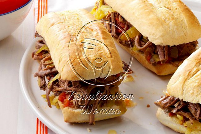 Pressure-Cooker Italian Beef Sandwiches