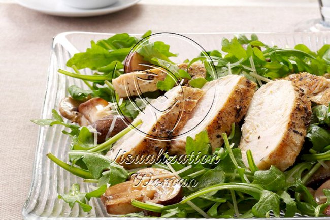 Grilled Chicken with Arugula Salad