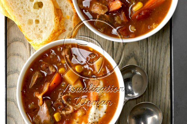 Bacon-Beef Barley Soup